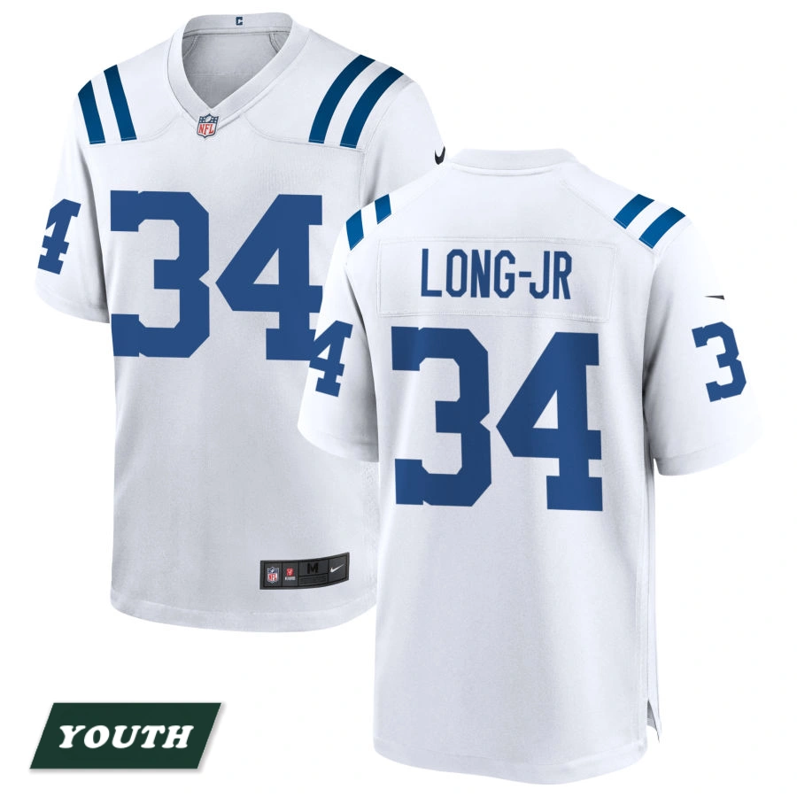 Youth Indianapolis Colts White #34 David Long Jr Game Jersey Youth Indianapolis Colts White #34 David Long Jr Game Jersey
